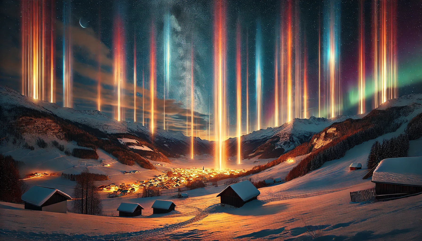 Solar Pillars Light Up Austrian Skies: A Rare Natural Phenomenon Stuns the World